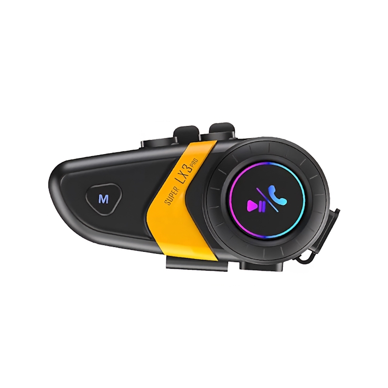 هدست کلاه ایمنی موتور سیکلت SUPER LX3 PRO با قابلیت RGB و اینترکام اتصال همزمان به دو گوشی اندروید و IOS