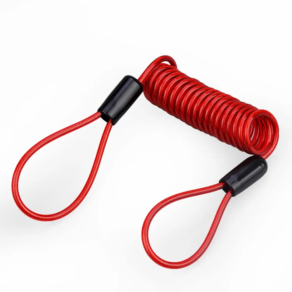 کابل فنری یادآور قفل دیسک مدل LOCK REMINDER قرمز