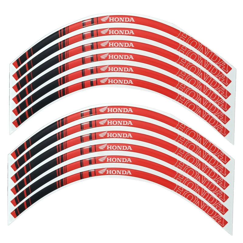 برچسب دور رینگ موتور سیکلت مدل هوندا  بسته 12 عددی